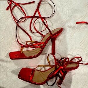 Red Strap Heels